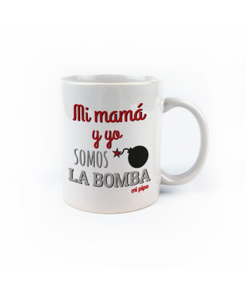 Taza cerámica Mi Mamá y yo somos la Bomba