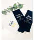 Calcetines negros de boda personalizados