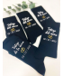 Calcetines negros de boda personalizados